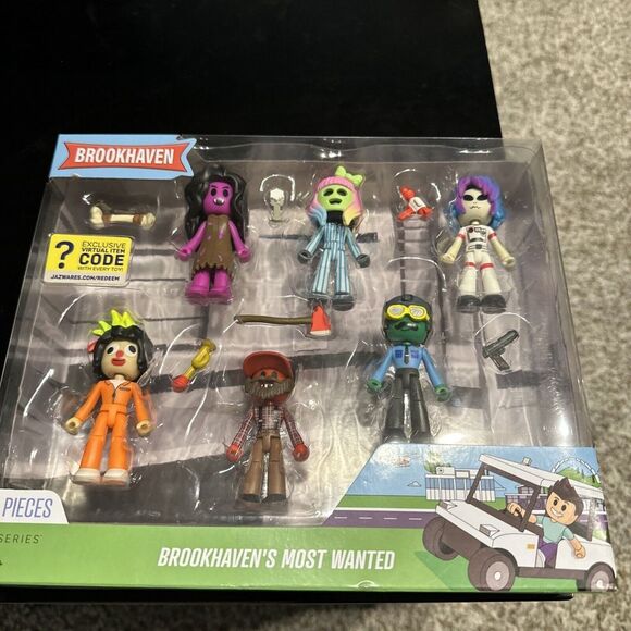 ROBLOX DEVseries BROOKHAVEN'S MOST WANTED 6 action figures NEW JAZWARES - Picture 1 of 5